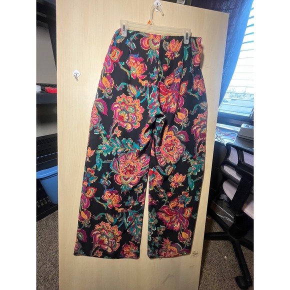 Lauren Ralph Lauren Pants - Lauren Ralph Lauren Black Floral Wide Leg Palazzo Pants Size 12